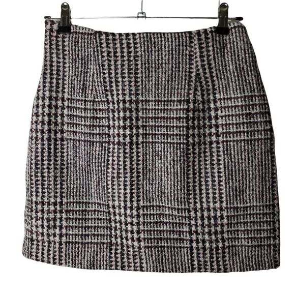 Line & Dot Wool Blend Fully Lined Mini Skirt - Picture 2 of 9